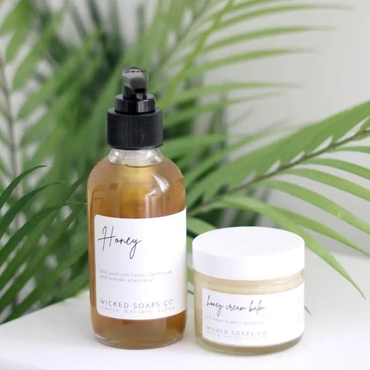 Curated natural body care products collection at Spokane WA massage therapy boutique